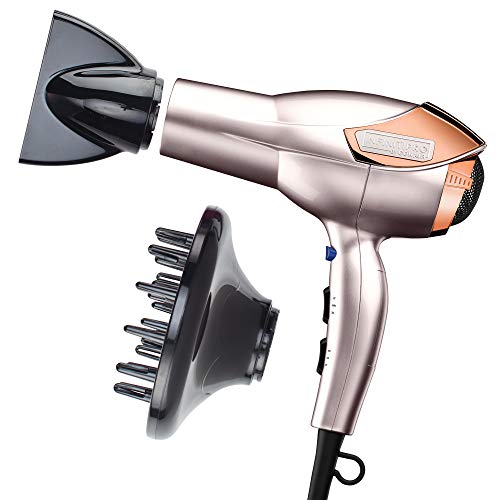 Conair INFINITIPRO BY CONAIR Hair Dryer: Pro AC Motor, Diffuser & Shine in Elegant Rose Gold