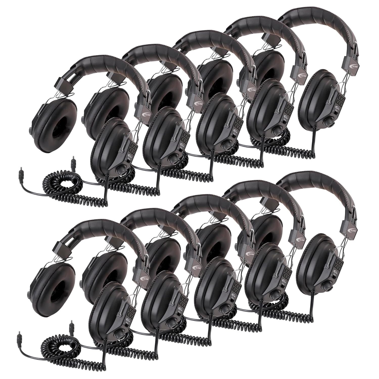 Califone Califone 3068AV-10L Switchable Headphones Classpack for Classroom Learning and Audio Engagement