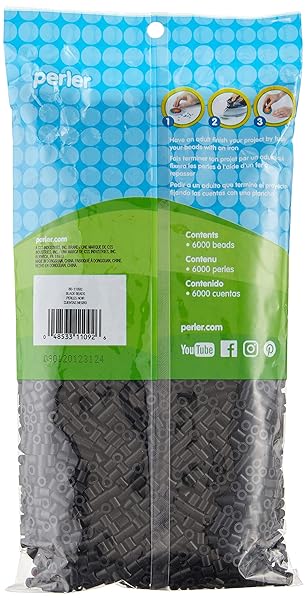 Perler Perler Beads Fuse Beads for Crafts Black Small 6000pcs High Quality Crafting Supplies - View 2 of 3