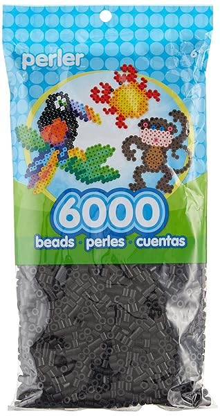 Perler Perler Beads Fuse Beads for Crafts Black Small 6000pcs High Quality Crafting Supplies
