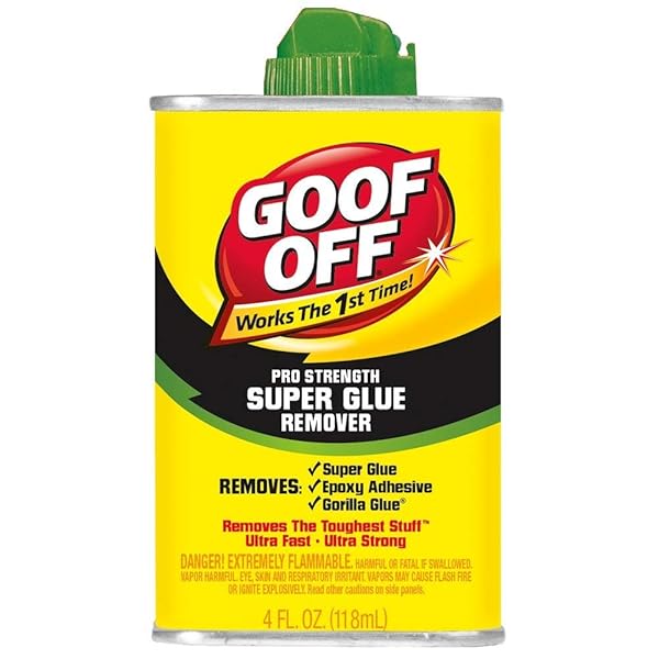 Goof Off Goof Off Super Glue Remover 4OZ: Fast & Effective Adhesive Solution for Home Repairs