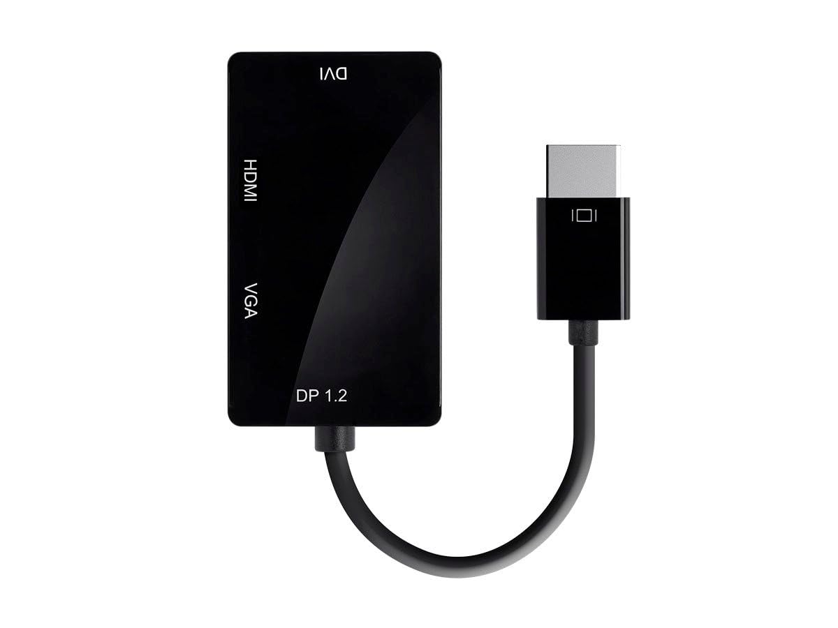 Monoprice Monoprice DisplayPort 1.2a to 4K HDMI Dual Link DVI VGA Passive Adapter for 4K Resolutions Black - View 2 of 4
