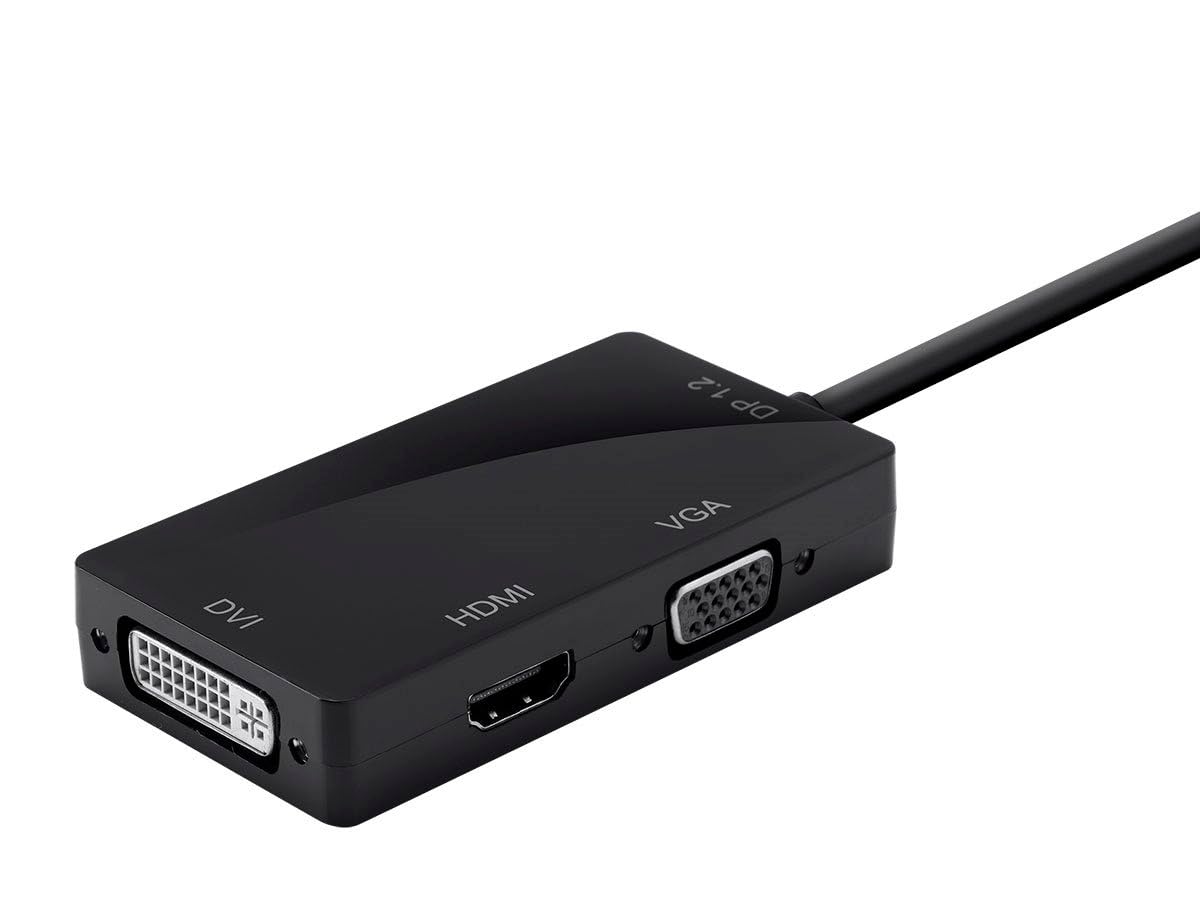 Monoprice Monoprice DisplayPort 1.2a to 4K HDMI Dual Link DVI VGA Passive Adapter for 4K Resolutions Black - View 3 of 4