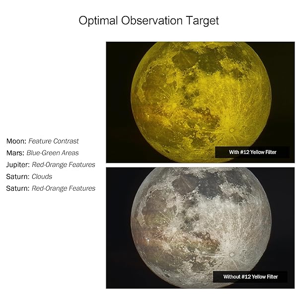 Astromania Astromania 125 Color Planetary Filter 12 Yellow for Enhanced Astronomy Viewing - View 3 of 8