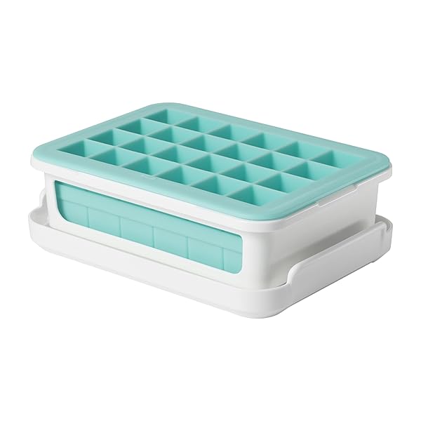 OXO OXO Good Grips Silicone Ice Cube Tray for Cocktails - Perfect Small Cubes with Lid