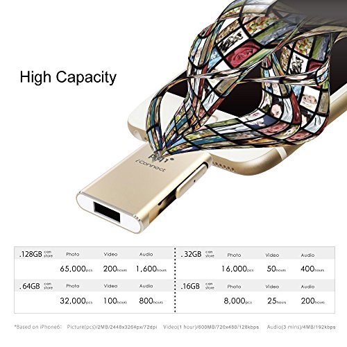 Vinpower Digital Apple Mfi Iconnect 64 GB Mobile Flash Drive Lightning Connector for iPhones iPads iPod Mac PC USB 3.0 Iron Gray - View 6 of 8