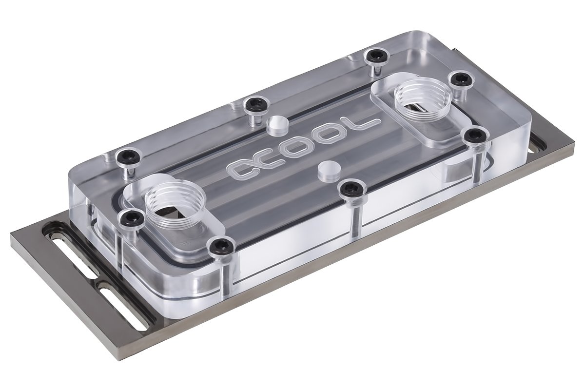 Alphacool 17272 D-RAM Cooler X4 Universal Plexi Black Nickel Water Cooling Solution for HDD and RAM