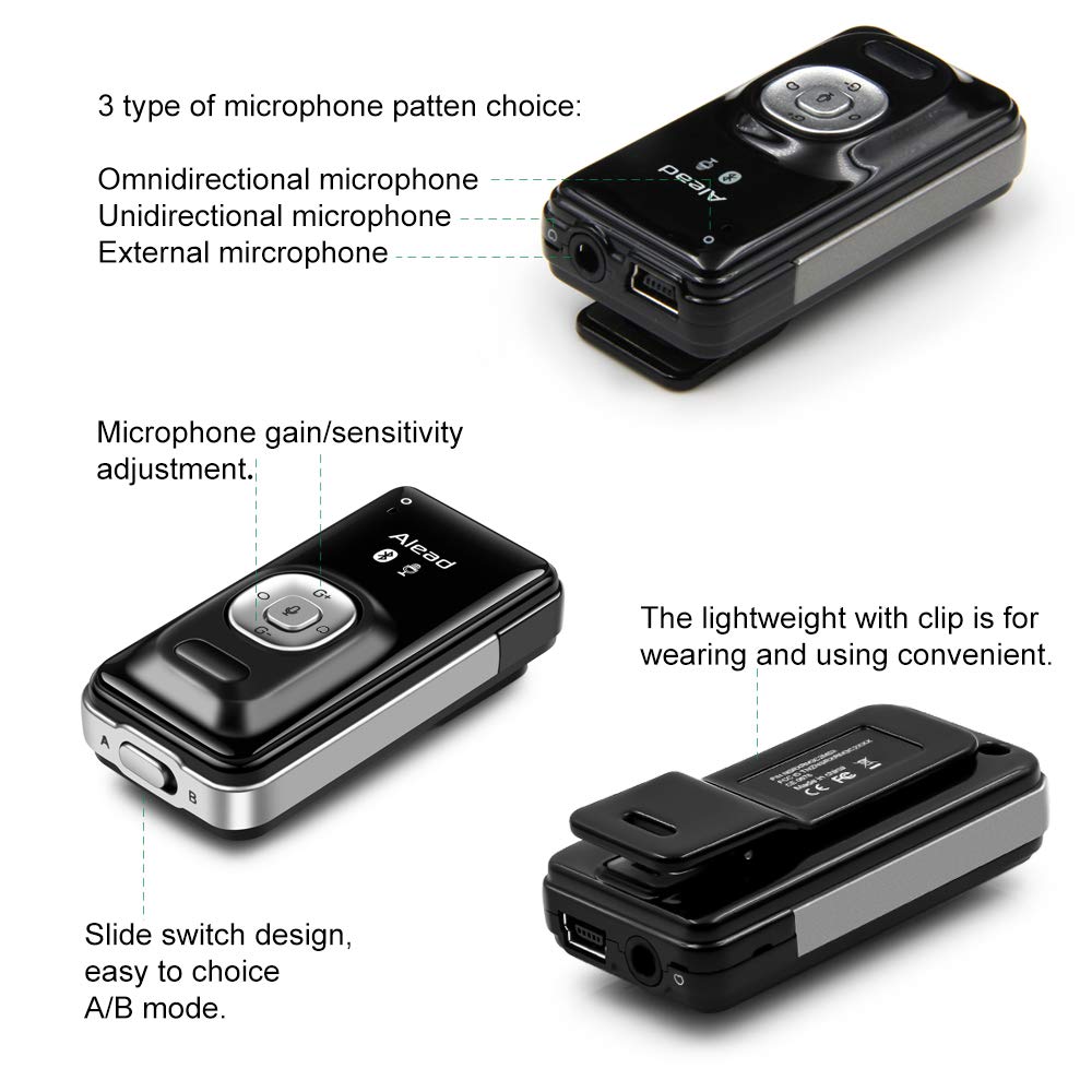 Nolan LiveMIC2 Bluetooth Microphone Long Range Low Latency Clear Sound for Education Webinar Conference and Voice Recording - View 3 of 8