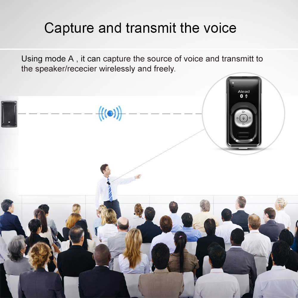 Nolan LiveMIC2 Bluetooth Microphone Long Range Low Latency Clear Sound for Education Webinar Conference and Voice Recording - View 6 of 8
