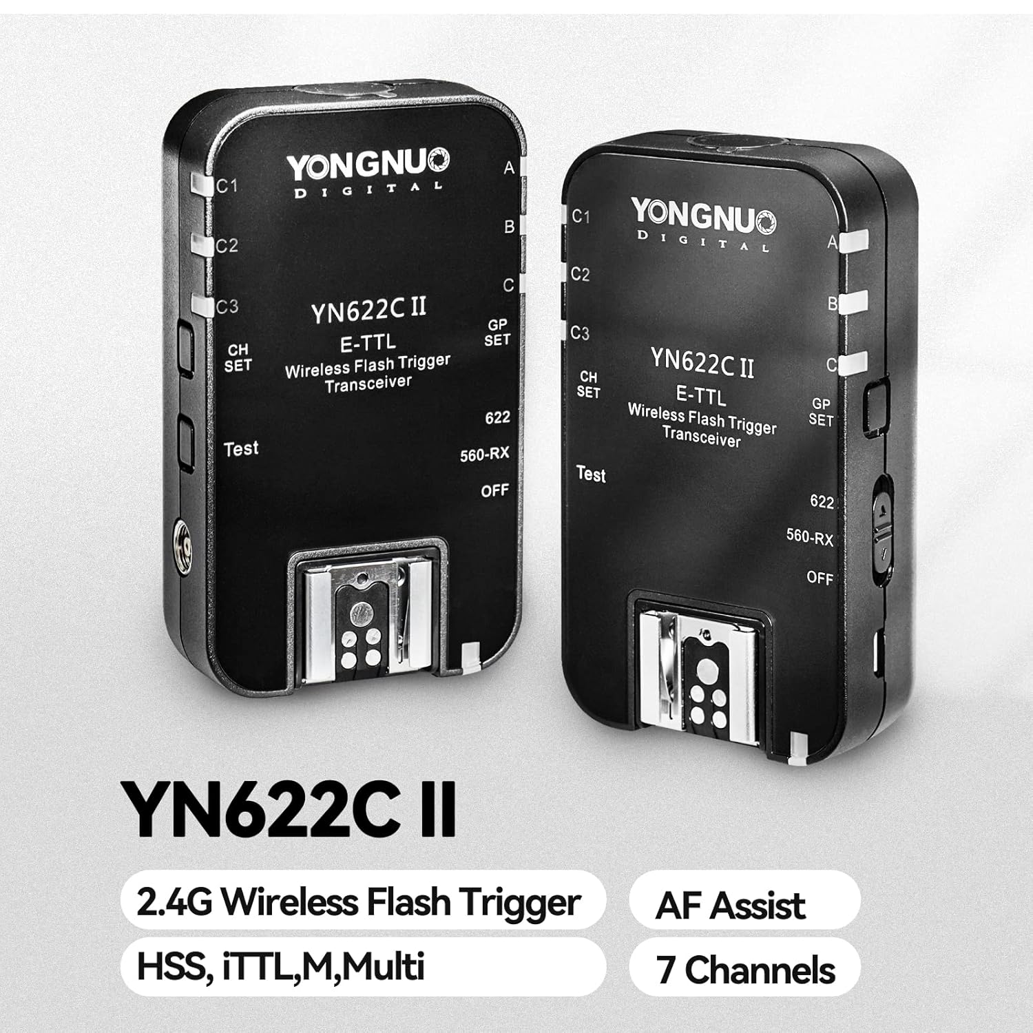 YONGNUO YONGNUO YN622C II Wireless ETTL Flash Trigger High Speed Sync for Canon Camera - View 2 of 7