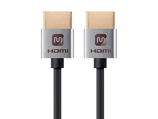 Monoprice Monoprice HDMI High Speed Cable 6in Black 4K 60Hz HDR 18Gbps 36AWG Ultra Slim Series - View 4 of 4