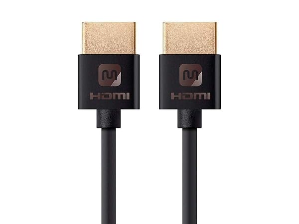 Monoprice Monoprice HDMI High Speed Cable 6in Black 4K 60Hz HDR 18Gbps 36AWG Ultra Slim Series - View 3 of 4