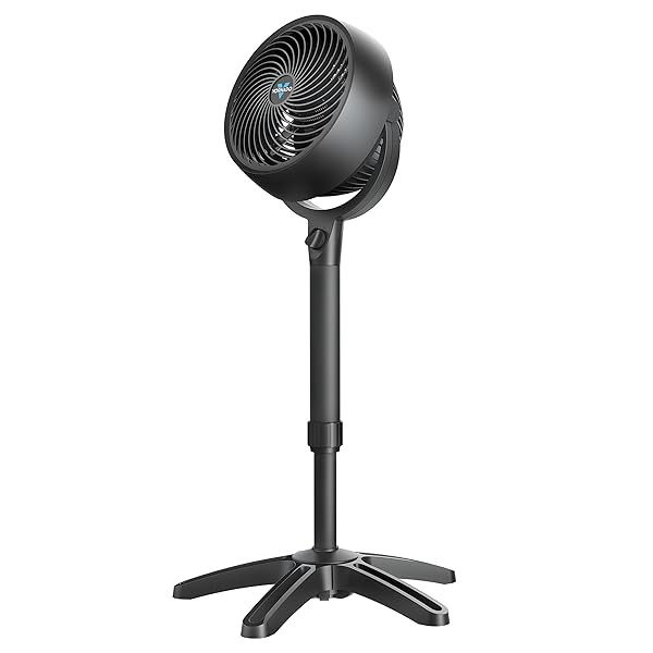 Vornado Vornado 683 Medium Pedestal Fan: 3-Speed Air Circulator, Adjustable Height 32-38 Inches, Black - Perfect for Whole Room Cooling