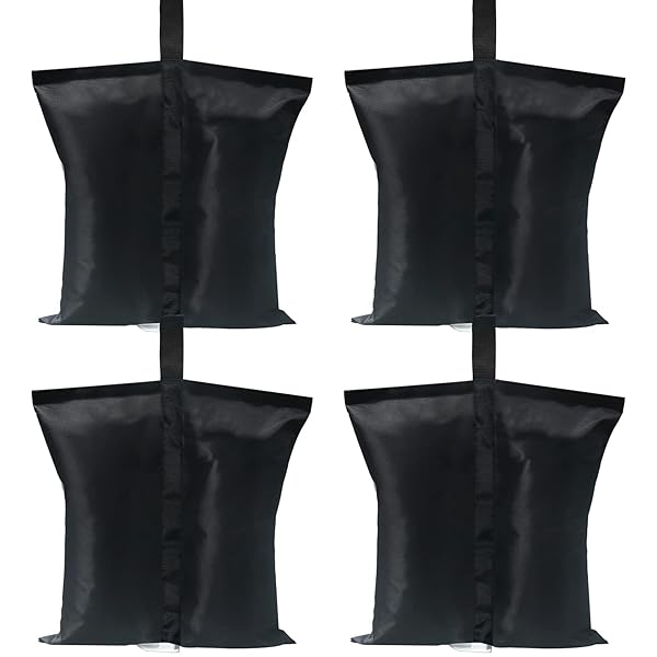 ABCCANOPY ABCCANOPY 112 LBS Canopy Weights - 4 Pack Sand Bags for Gazebo & Tent Stability (Black)