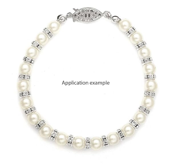 Adabele 100pcs Adabele Grade A 10mm Clear Crystal Rhinestone Rondelle Loose Beads Sterling Silver Plated Spacer for DIY Jewelry Making - View 3 of 6