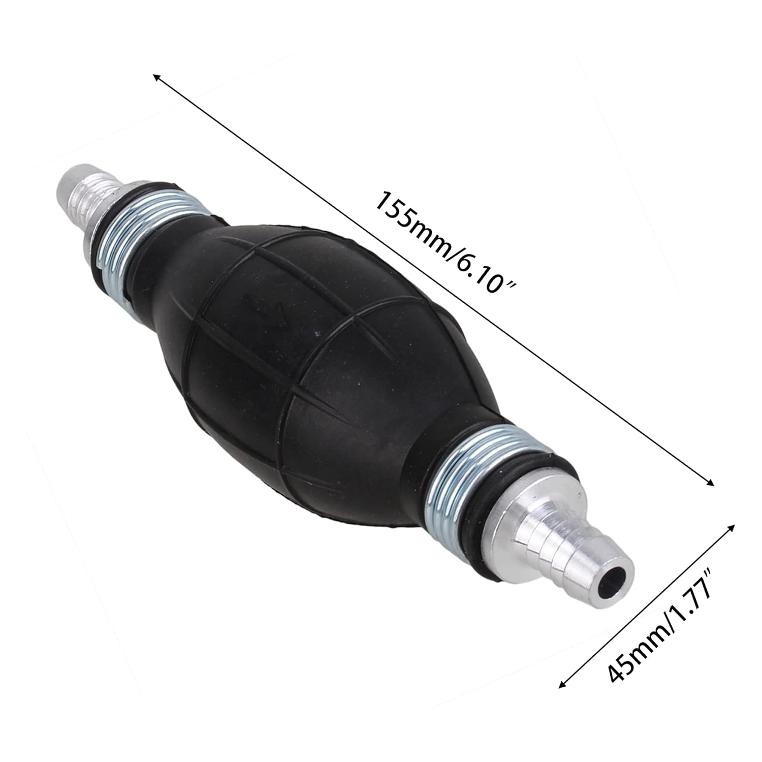 RDEXP RDEXP Black 10mm Rubber Metal Way Valve Line Hand Primer Bulb for Marine Boats Parts - View 4 of 6