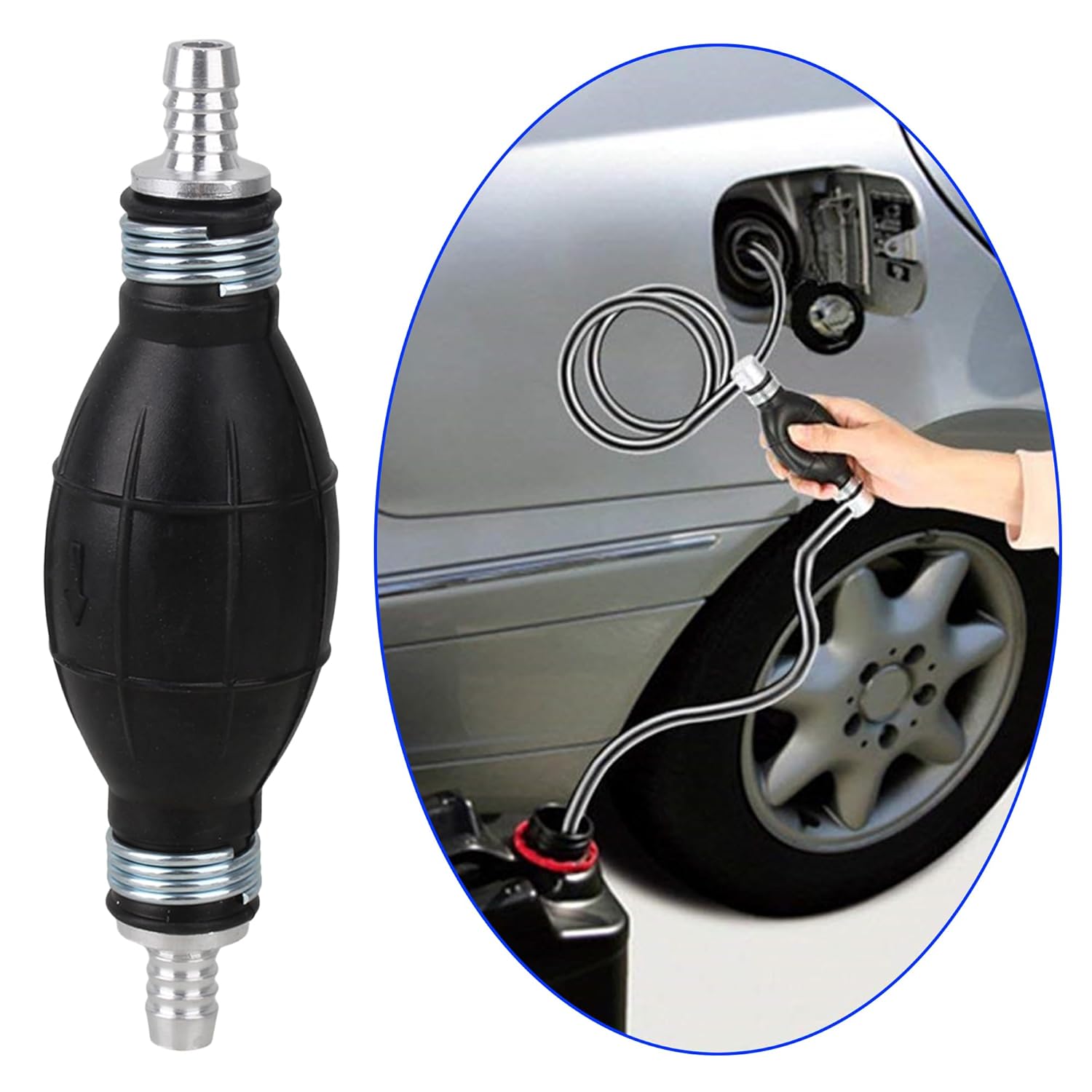 RDEXP RDEXP Black 10mm Rubber Metal Way Valve Line Hand Primer Bulb for Marine Boats Parts - View 6 of 6