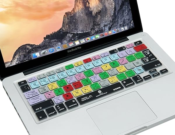 XSKN XSKN Adobe Photoshop Shortcuts Keyboard Cover for MacBook Air Pro 13 15 17 inch US European ISO 2015 and Earlier Models - View 5 of 10