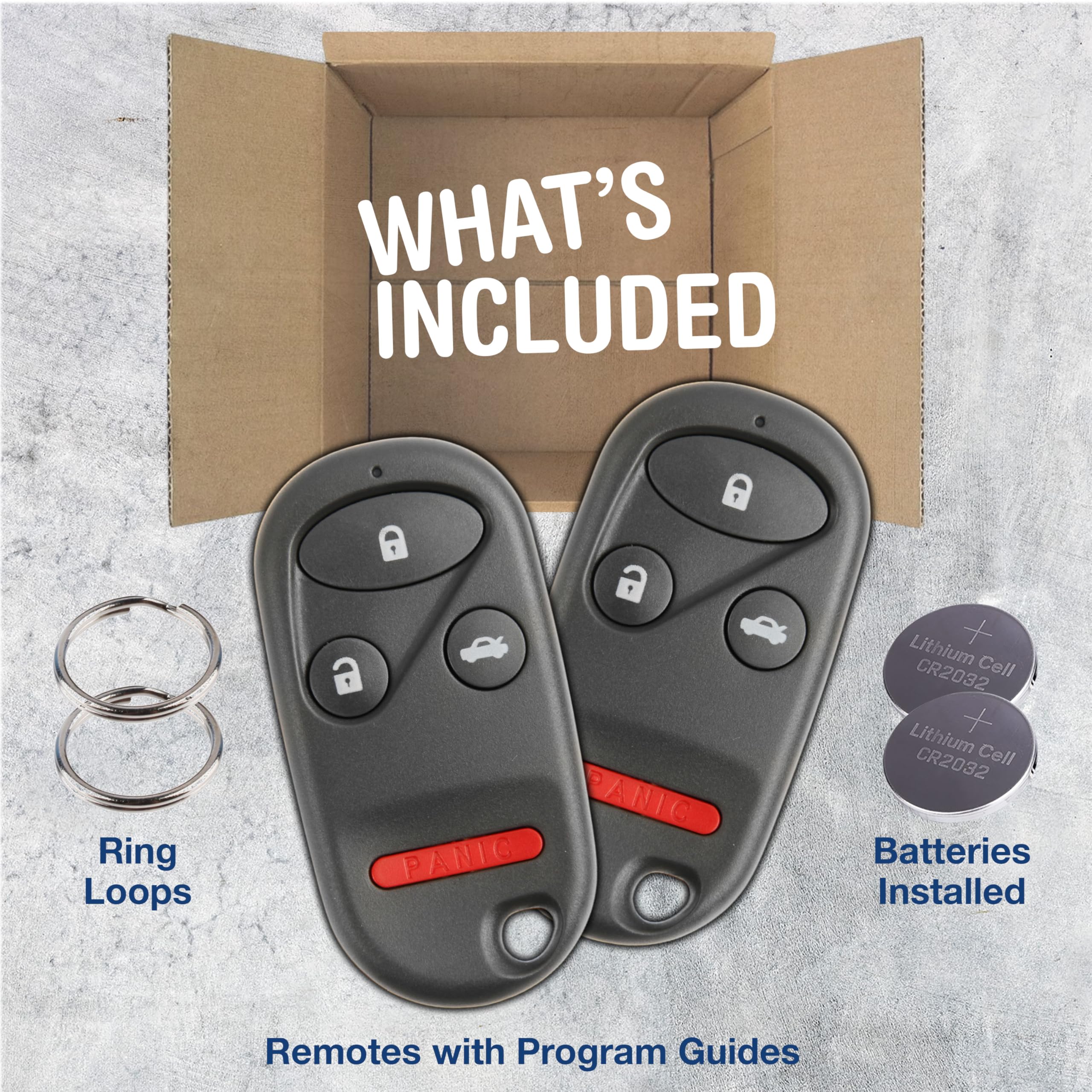 KeylessOption Keyless Entry Remote Control Car Key Fob Replacement E4EG8DJ Pack of 2 - View 3 of 8