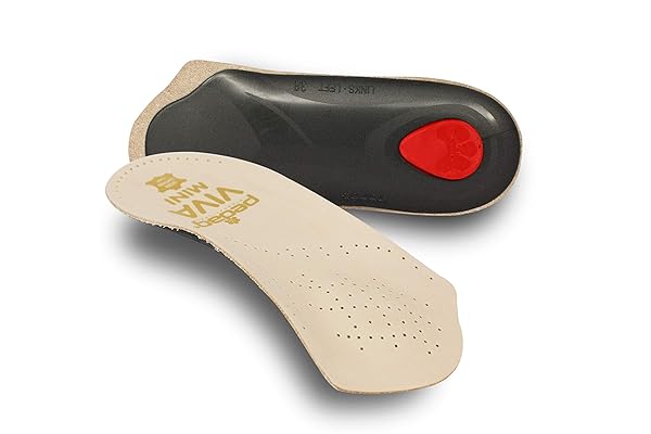 pedag Pedag Viva Mini Leather Arch Support Inserts for Plantar Fasciitis Relief Handmade in Germany Low Profile Shoe Insoles Tan Size 11 Women 8 Men 41 EU