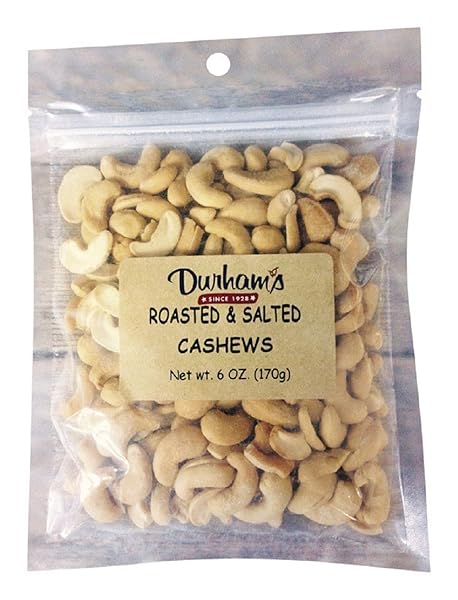 Durhams Buy Durham's Roasted & Salted Cashews 6 oz - Delicious Snack for Nut Lovers!