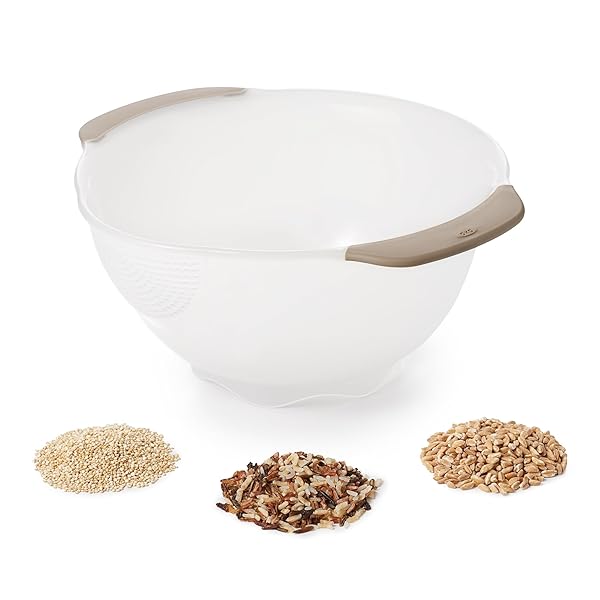 OXO OXO Good Grips Rice & Small Grains Washing Colander - 15.4x23.3x13.9 cm for Easy Rinsing & Straining