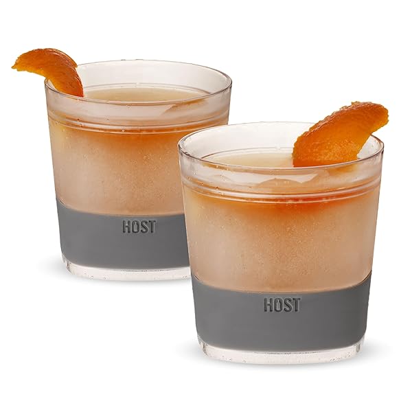 Host Host Freeze Cooling Cups Set of 2 - Old Fashioned Glasses for Bourbon & Whiskey - Perfect Whisky Gifts for Men