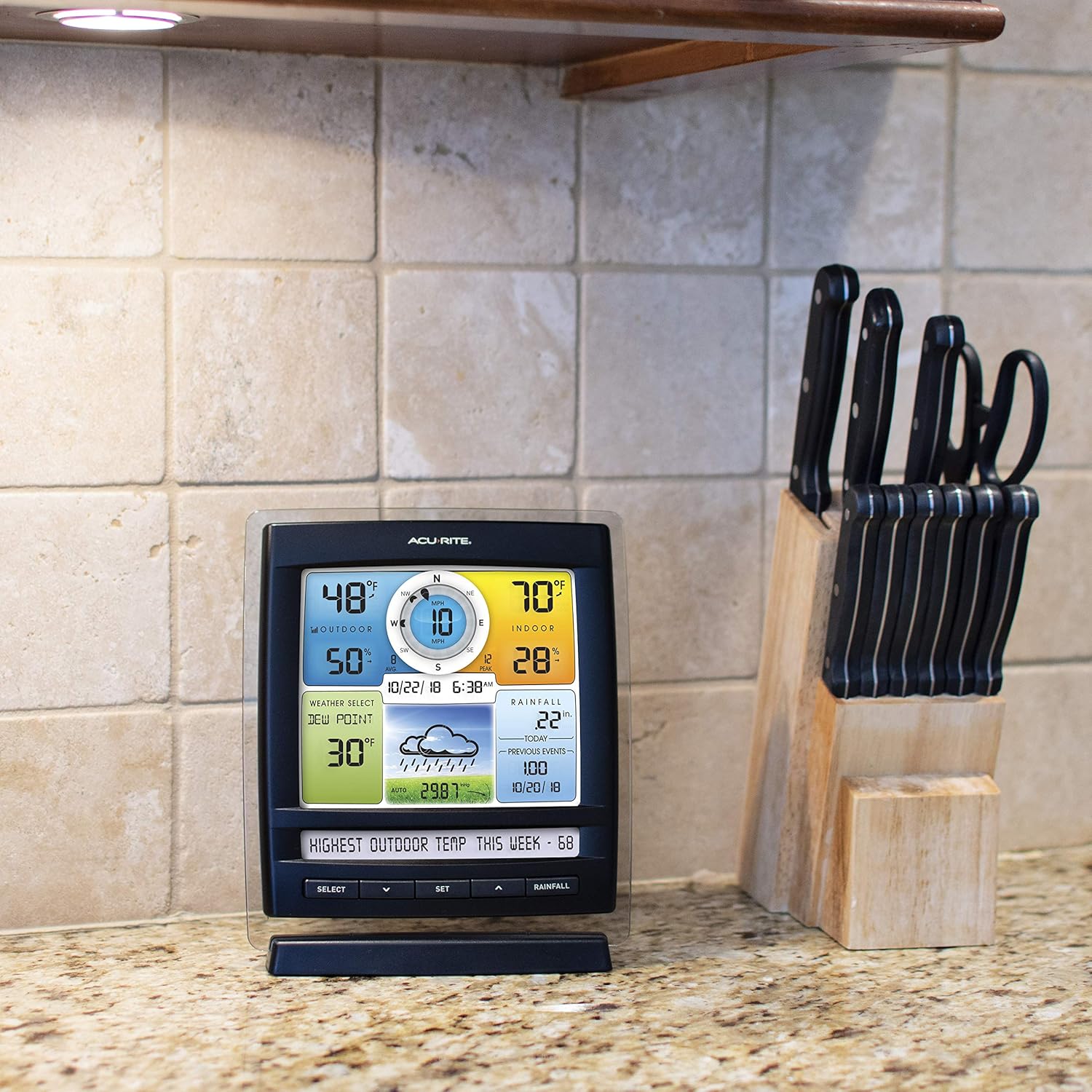 AcuRite AcuRite Iris 01078 Wireless Weather Station with Dual Displays and 5-in-1 Sensor for Accurate Weather Monitoring - View 6 of 9
