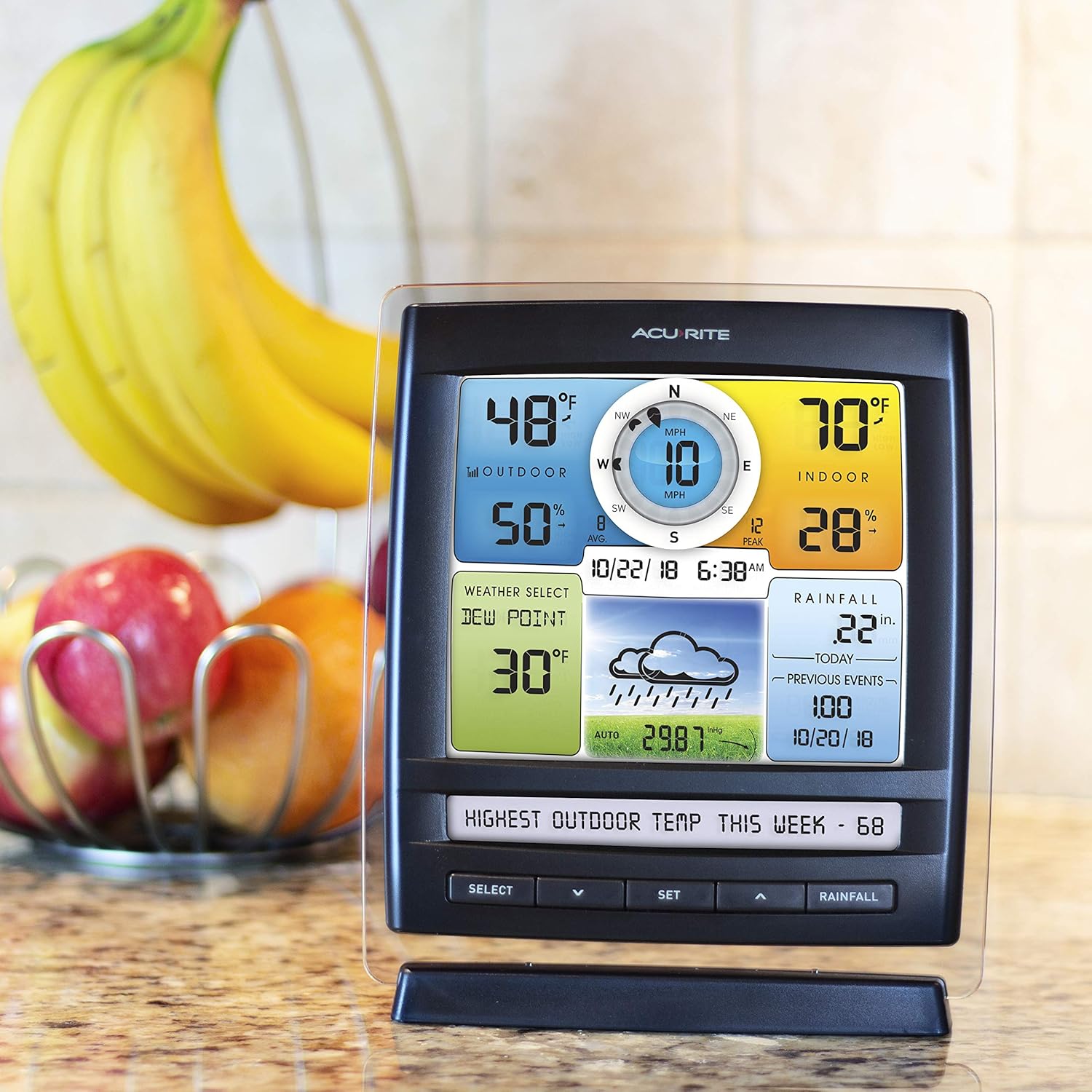 AcuRite AcuRite Iris 01078 Wireless Weather Station with Dual Displays and 5-in-1 Sensor for Accurate Weather Monitoring - View 7 of 9
