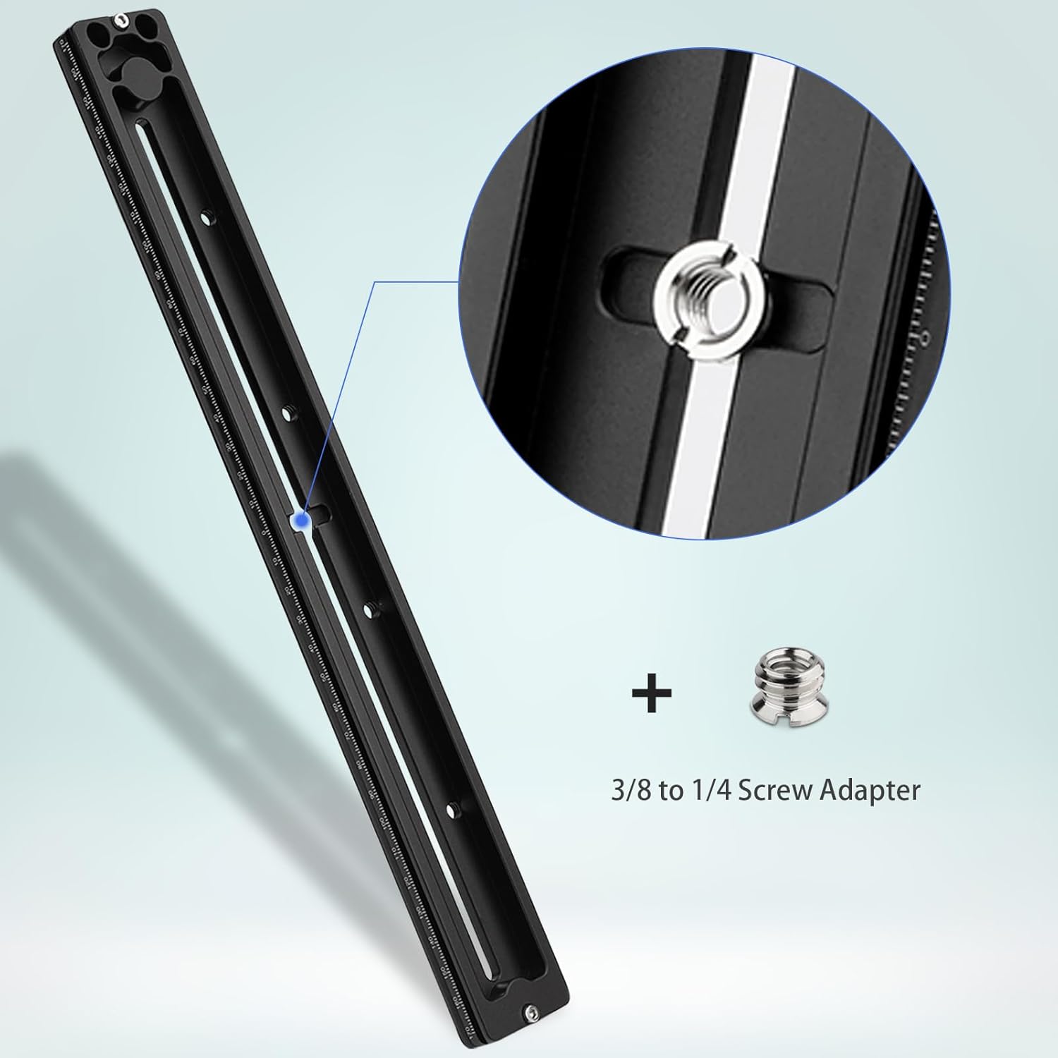 Haoge Haoge HQR-350 350mm Multi-Purpose Dual Dovetail Quick Release Extender Rail Sliding Plate for Camera Tripod Ballhead Clamp - View 5 of 9
