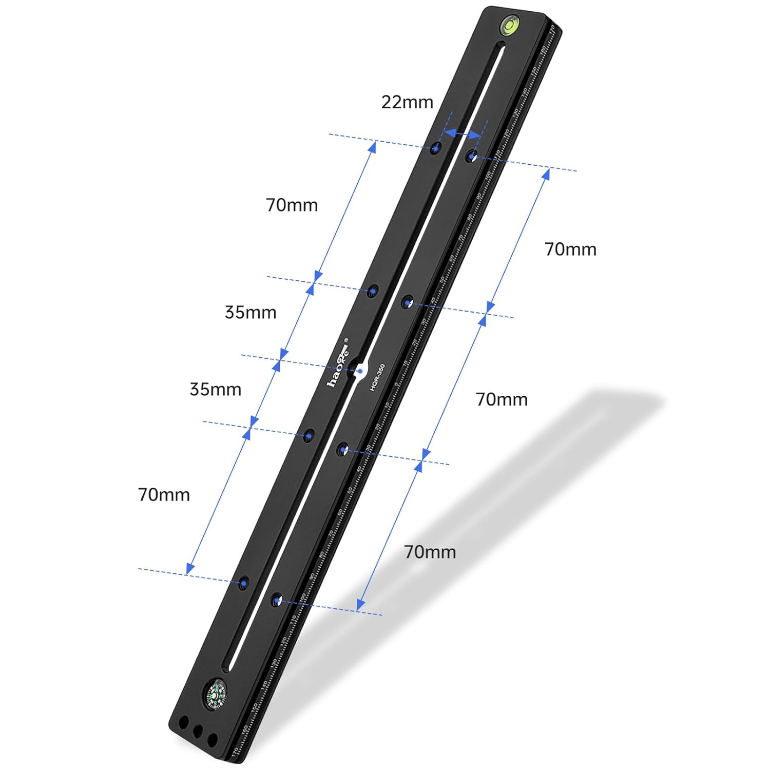 Haoge Haoge HQR-350 350mm Multi-Purpose Dual Dovetail Quick Release Extender Rail Sliding Plate for Camera Tripod Ballhead Clamp - View 6 of 9
