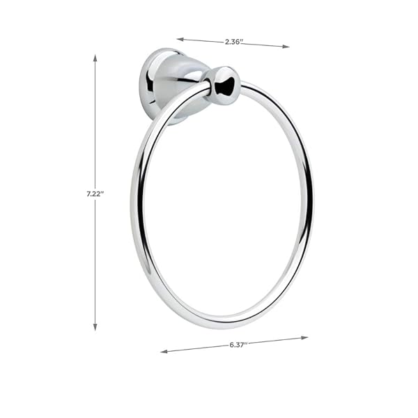 Franklin Brass Franklin Brass Kinla 5-Pack Bathroom Accessory Set Polished Chrome Towel Bars Toilet Paper Holder Hand Towel Holder and Hook - View 3 of 9