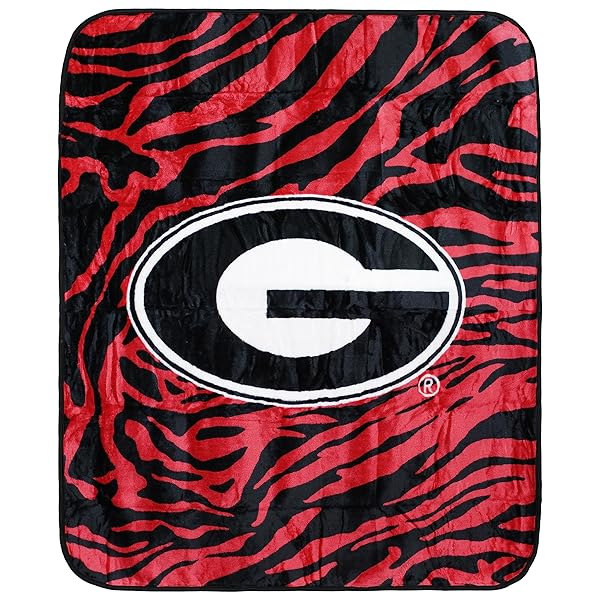 College Covers Georgia Bulldogs Raschel Throw Blanket 60x50 Soft Cozy College Covers Perfect for Fans