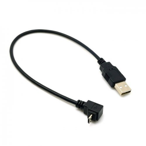 cablecc cablecc 2pcs USB 2.0 Male to Micro USB Up &amp; Down Angled 90 Degree Cable 30cm for Cell Phone Tablet - View 5 of 5