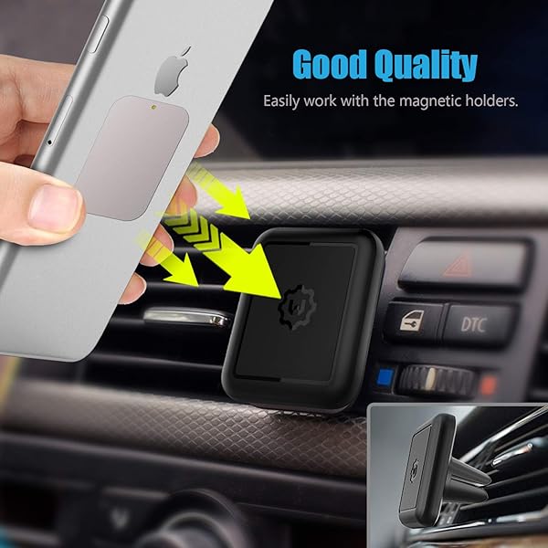 WixGear WixGear Metal Plate for Magnetic Mounts - X4 Pack (2 Rectangular & 2 Round) - Adhesive Cradle-Less Solution (Silver) - View 8 of 8