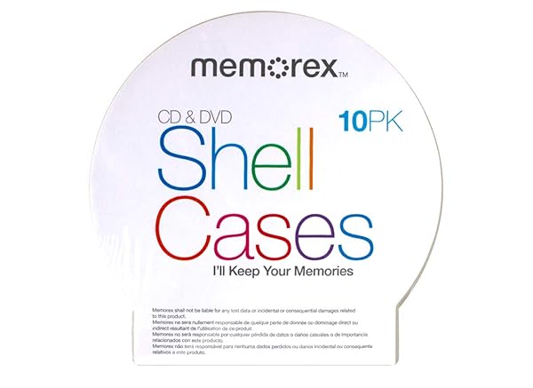 Memorex Buy MEMOREX C-Shell Clear Cases 10PK - Durable Protection for Your CDs & DVDs