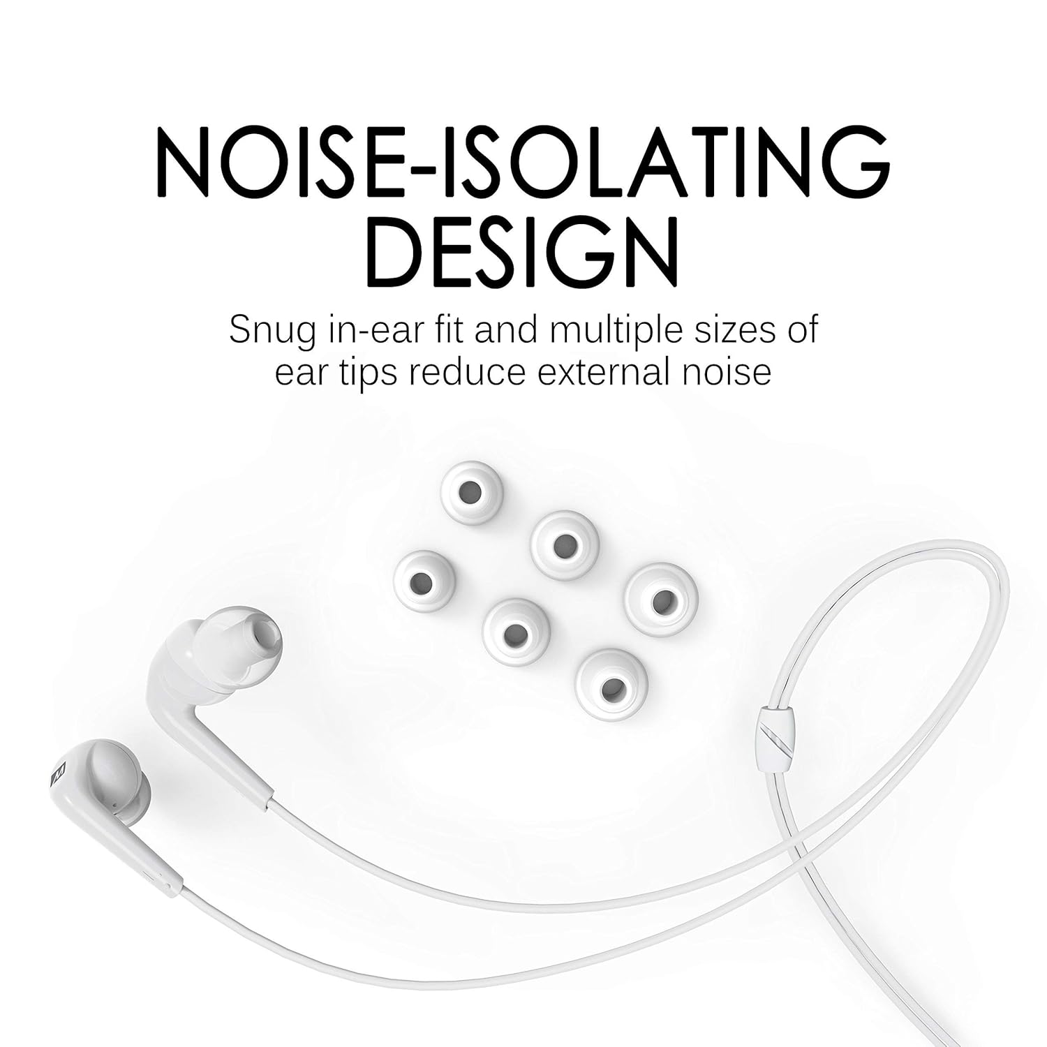 MEE audio MEE audio RX18 Comfort Fit In Ear Headphones Enhanced Bass White for Superior Sound Quality - View 5 of 8