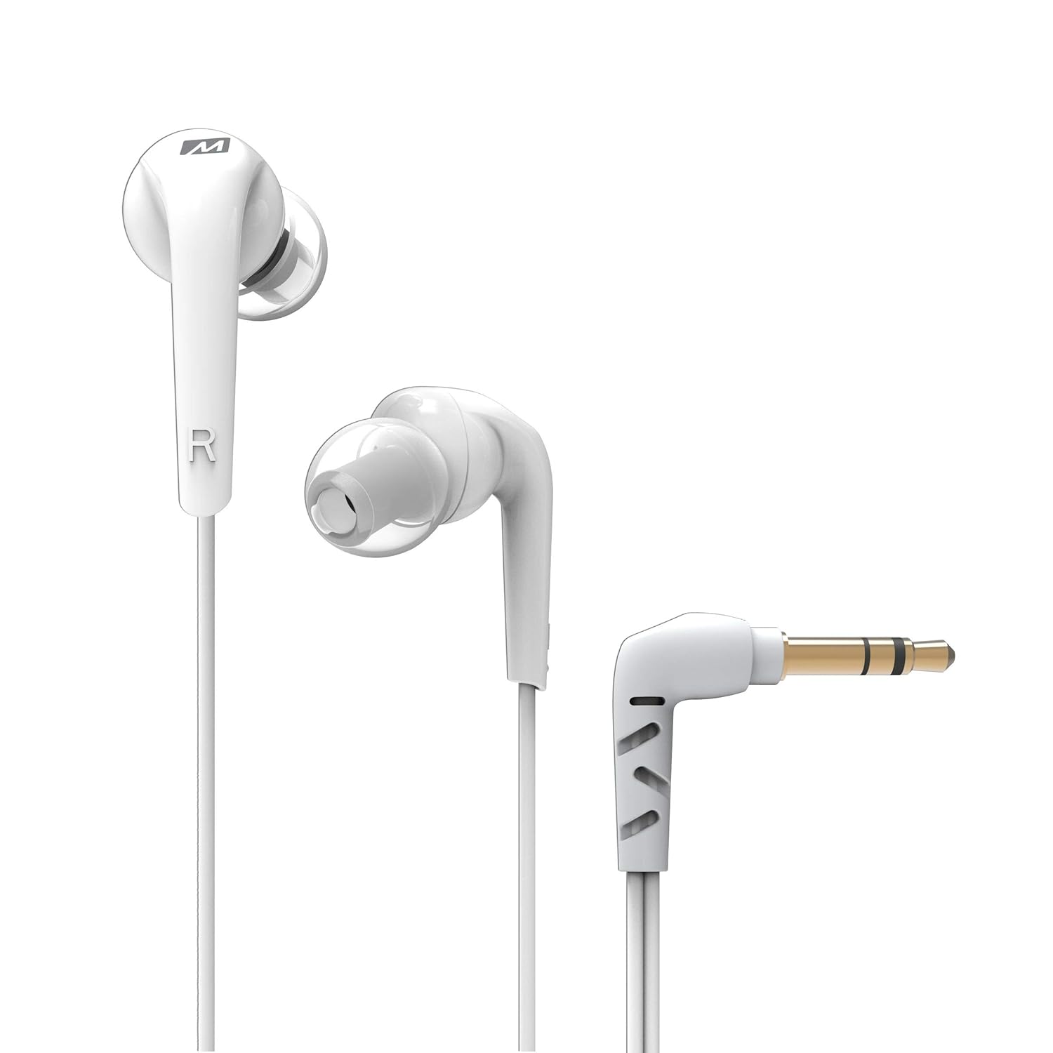 MEE audio RX18 Comfort Fit In Ear Headphones Enhanced Bass White for Superior Sound Quality
