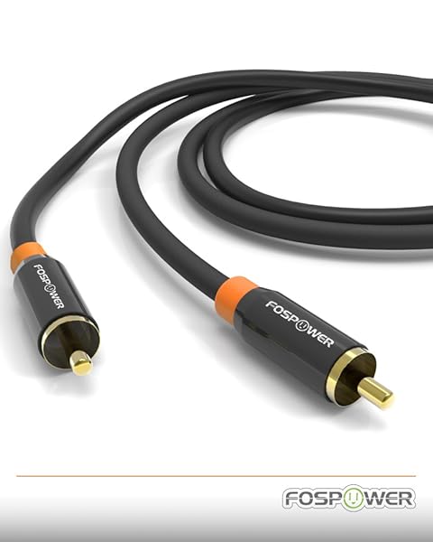 FosPower FosPower 6ft Digital Audio Coaxial Cable with 24K Gold Plated Connectors for Home Theater HDTV Subwoofer Hi-Fi Systems - View 5 of 6
