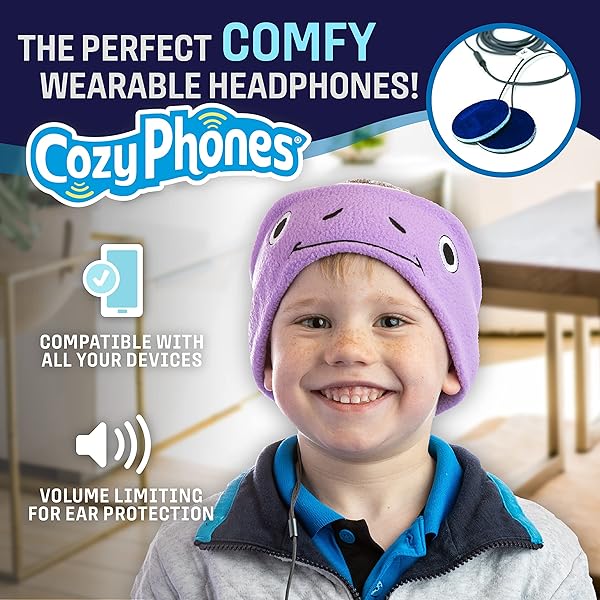 CozyPhones CozyPhones Kids Headphones Soft Fleece Headbands Ideal for Travel and Home Use Comfortable Design for Young Listeners - View 3 of 9
