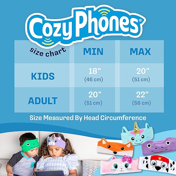 CozyPhones CozyPhones Kids Headphones Soft Fleece Headbands Ideal for Travel and Home Use Comfortable Design for Young Listeners - View 7 of 9