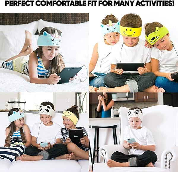 CozyPhones CozyPhones Kids Headphones Soft Fleece Headbands Ideal for Travel and Home Use Comfortable Design for Young Listeners - View 8 of 9
