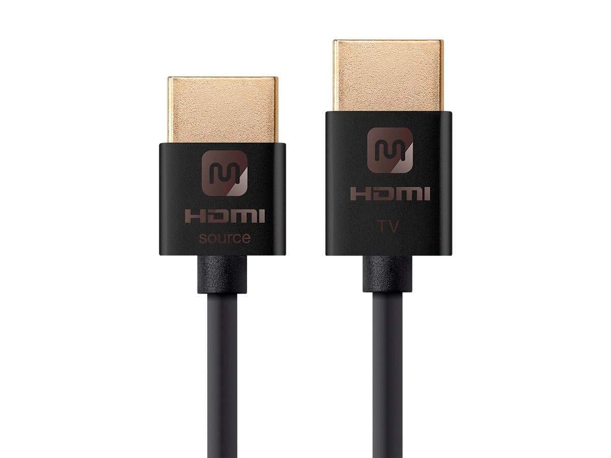 Monoprice Monoprice 114196 HDMI High Speed Active Cable 15 Feet Black 4K 60Hz 18Gbps HDR Ultra Slim Active Series - View 3 of 3