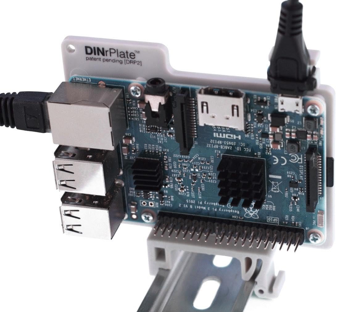 DIN Rail Mount for Raspberry Pi 2 Easy Installation Durable Design Perfect for Industrial Applications - View 2 of 9