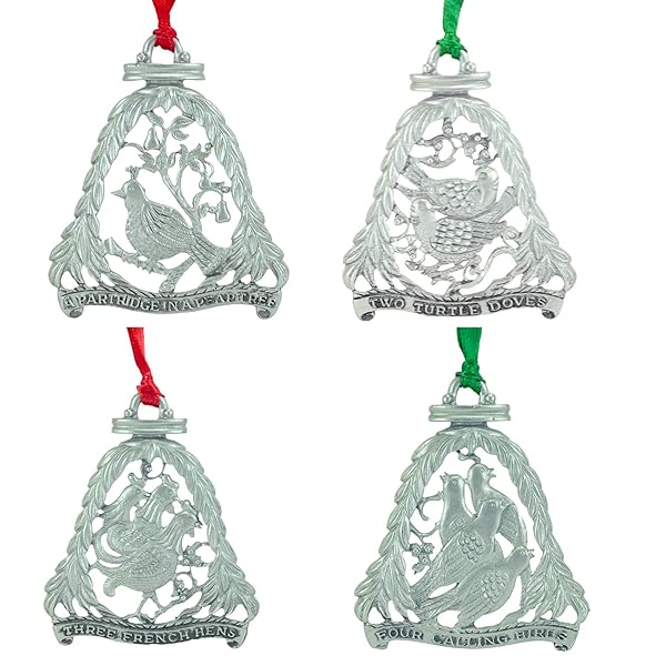 Cathedral Art 12 Days of Christmas Ornament Set 12 Metal Ornaments 3 1/8 Inches by Abbey and CA Gift - View 4 of 6