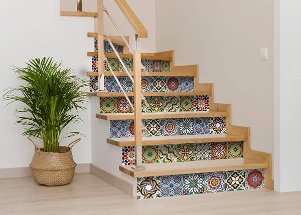 Mi Alma Tile Stickers 24 PC Set Authentic Traditional Talavera Bathroom Kitchen Decals Easy Peel and Stick Home Decor 6x6 Inch - View 9 of 9