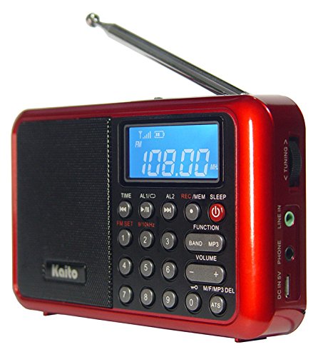 Kaito KA108 Super Sound Quality AM FM Shortwave Radio with MP3 Player Radio Recorder Alarm Clock and More - View 2 of 7