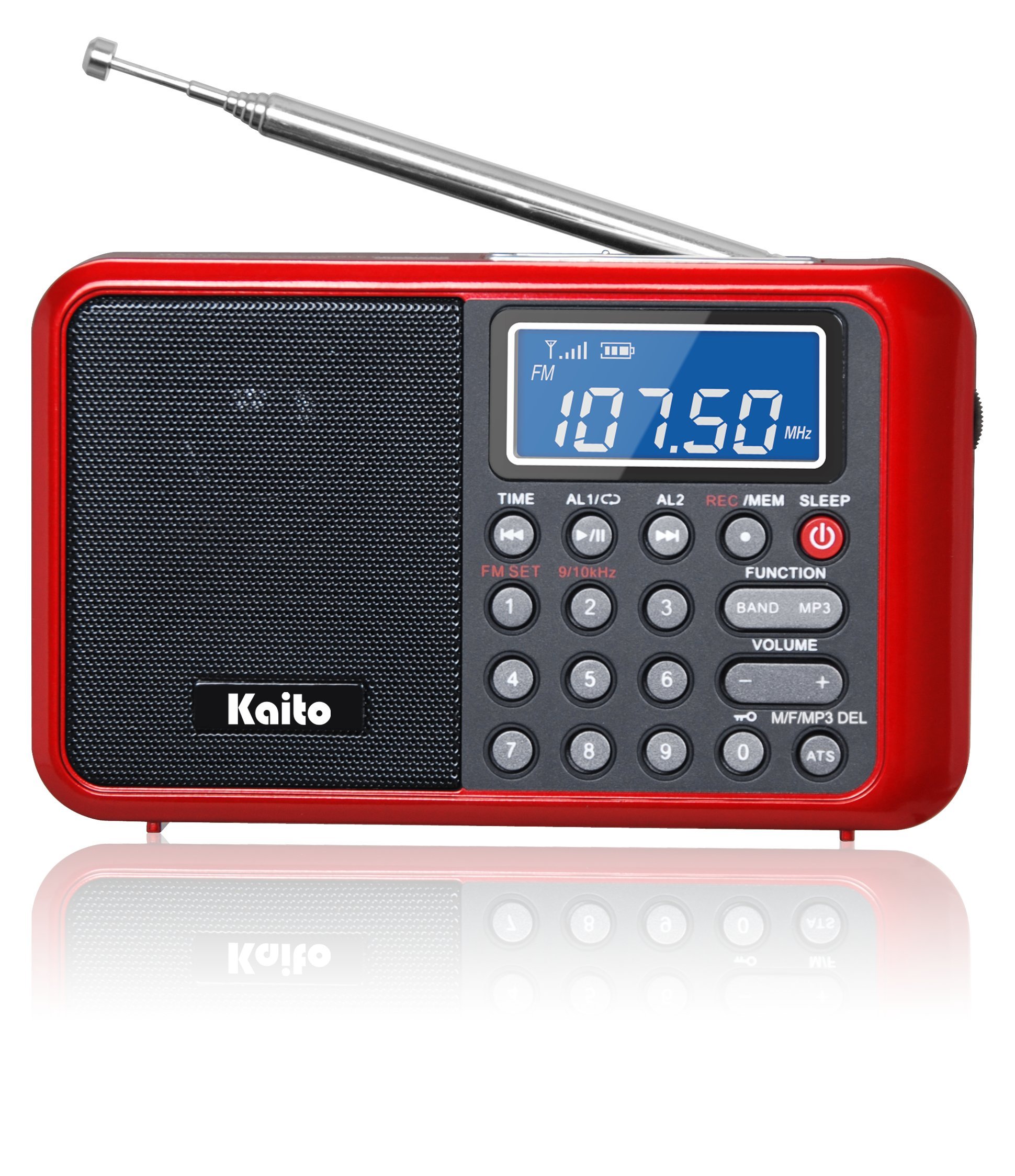 Kaito KA108 Super Sound Quality AM FM Shortwave Radio with MP3 Player Radio Recorder Alarm Clock and More - View 7 of 7