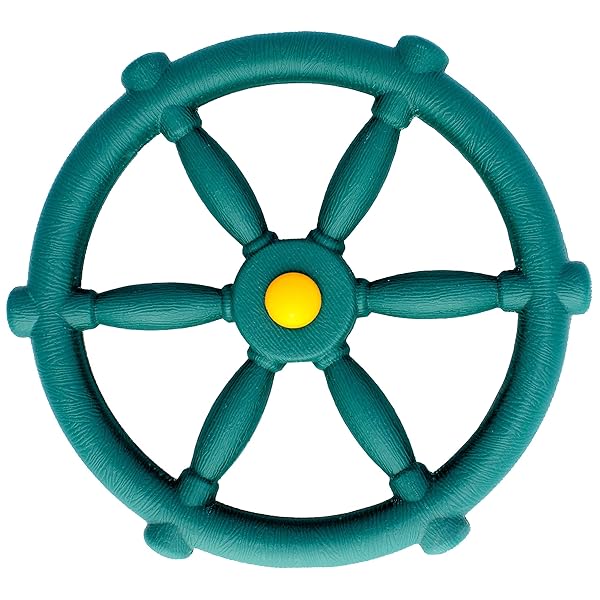 Jungle Gym Kingdom Pirate Ship Wheel for Kids - Jungle Gym Kingdom Playground Accessories for Treehouses & Swingsets