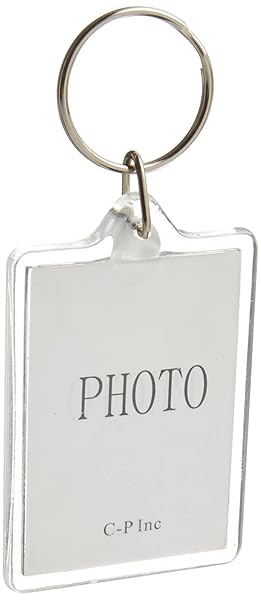 Teensery 10pcs Clear Acrylic Photo Frame Keychains - 2.7x4.6cm Rectangle Inserts for Custom Keyrings